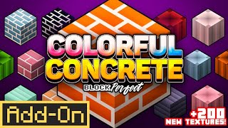 Colorful Concrete  Minecraft Marketplace Addon  Showcase [upl. by Randal]