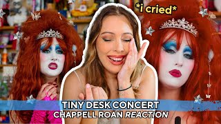 chappell roan reaction tiny desk concert  chappell roan live performance reaction 👑💖🎻 [upl. by Lotsirhc]