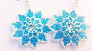 DIY tutorial orecchini con superduo e swarovski  quotOrecchini Jeanne quot  earrings superduos [upl. by Nocaj]