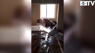 El interior de un departamento después de explosión en Tianjin [upl. by Nwahsak]