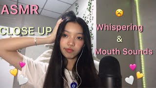 ASMRClose up WhisperingMouth Sounds 😴 asmr elle [upl. by Glenda844]