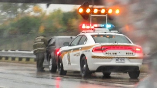 Montréal  VaudreuilDorion  Sûreté du Québec Cruisers On Traffic Stops amp Accident Scenes [upl. by Kired]