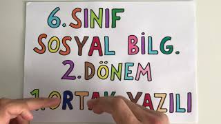 6 Sınıf Sosyal Bilgiler 2 Dönem 1 Yazılı [upl. by Sean]