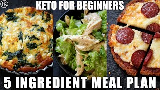 Keto for Beginners  5 Ingredient Keto Meal Plan 2  How to start Keto  Free Keto Meal Plan [upl. by Haida]