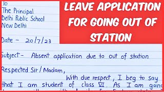 Leave application for going out of station leaveapplicaton leaveletter leaveforgoingoutofstation [upl. by Notneb767]