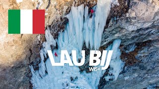 Ice climbing Lau Bij WI5 Cogne Aosta Valley [upl. by Sax881]