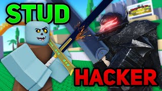 i Fought a HACKER with a DRAGON SLAYER in Combat Warriors Roblox [upl. by Ailiec47]