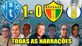 Todas as narrações  Paysandu 1 x 0 Brusque  Brasileirão Série B 2024 [upl. by Aliak]