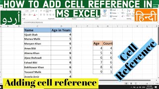 How to Add Cell Reference in Ms Excel  Adding Cell Reference in Ms Excel [upl. by Haeluj]