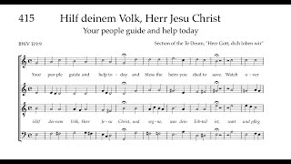 Bach Hymnbook 415 BWV 1199 Hilf deinem Volk Herr Jesu Christ [upl. by Anauqes]