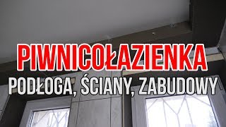 Piwnicołazienka 2  nowa podłoga ściany zabudowy z płyt budowlanych [upl. by Anaidiriv774]