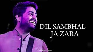 Dil Sambhal Ja Zara  LYRICS  Arijit Singh Mohammad Irfan Ali Saim Bhat [upl. by Niac]