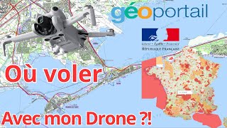 Où voler avec mon drone Dji mini 4 Pro  prise en main du site Géoportail [upl. by Leroj115]