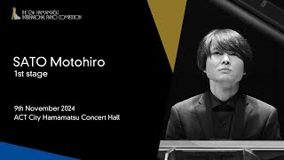 SATO Motohiro  1st Stage the 12th Hamamatsu International Piano Competition [upl. by Uah]