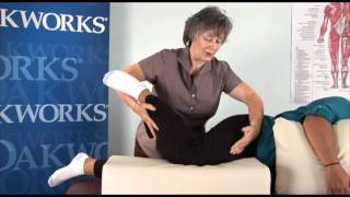 Judy Koch Massage Techniques for Clients with Sciatic Pain using Oakworks massage equipment [upl. by Atsirk656]