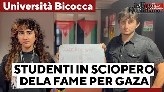 Alla Bicocca studenti in sciopero della fame quotRettrice prenda posizione sugli accordi con Israelequot [upl. by Rahal]