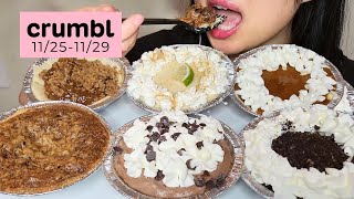 CRUMBL PIES ASMR MUKBANG  1125  1129 WEEK  NO TALKING [upl. by Lynsey]