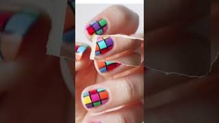 easy and simple nail art designs using nail striping tapenail artfor beginners easynailnailart💅🏻 [upl. by Teresita]