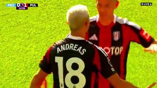 Amazing 🔥 Andreas Pereira Goal Manchester City Vs Fulham 01 All Goals Analysis Highlights [upl. by Mialliw277]