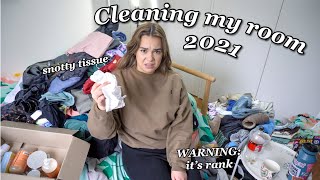 DEEP CLEANING MY ROOM 2021 prepare to be motivated [upl. by Elbas]