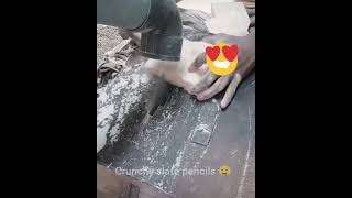 Slate pencil cutting🤤slate pencils factory crunchy slate pencils part1 [upl. by Nhojleahcim946]