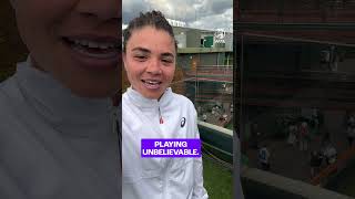 A fan message from firsttime Wimbledon finalist Jasmine Paolini 🤩 WTA JasminePaolini Shorts [upl. by Grata]