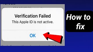 how to fix verification failed apple Id is not active  How to activate this Apple ID is not active [upl. by Yenttirb953]