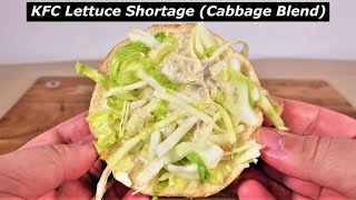 KFC Lettuce Shortage  REVIEWING The Cabbage Substitute [upl. by Allbee476]