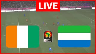 🔴En Direct  Côte dIvoire vs Sierra Leone I Qualifications pour la Coupe dAfrique des Nations 2025 [upl. by Artemahs]