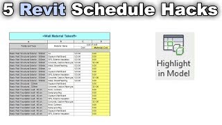 5 Tips and Tricks for Schedules in Revit Tutorial [upl. by Pape]