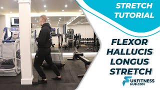 Stretch Tutorial Flexor Hallucis Longus Knee To Wall Stretch [upl. by Laved]