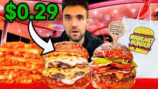 LIVING on WORLD’S BEST BURGERS for 24 HOURS Gordon Ramsay MrBeast Burger amp MORE [upl. by Erida662]