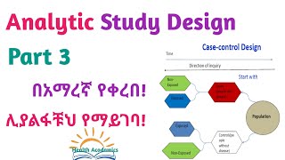 Epidemiology Analytic Study Design Case Control Study Helpful Amharic Speech Video Part 3 [upl. by Lefton]