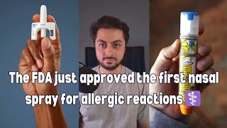 The FDA just approved the first nasal spray for allergic reactions ⚕️ allergy anaphylaxis [upl. by Fasa]