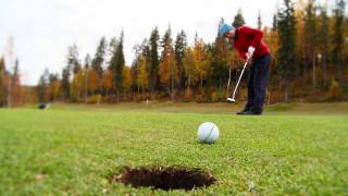 Golf in Levi Fells in Lapland in Finland  playing Golf in Finnish Mountain resort [upl. by Weir]