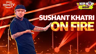 Sushant Khatri On Baba Ji ki Booti🔥  Nora Fatehi amp Remo DSouza  Hip Hop India  Amazon miniTV [upl. by Beaudoin556]