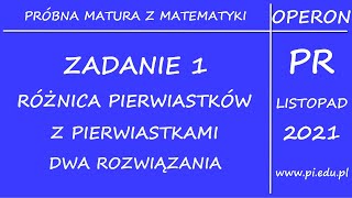 Zadanie 1 Matura próbna 2022 OPERON [upl. by Buddy]