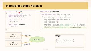 Lesson 4 Static Variables amp Methods 2022 [upl. by Haneen699]