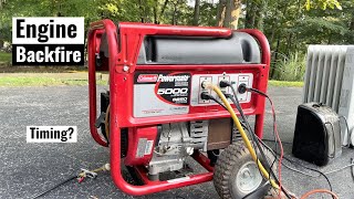 Generator Backfiring and Wont Start  Fixed [upl. by Rodmann784]