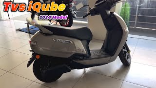 New 2024 Tvs iQube Electric Scooter Price Mileage Full Details in Hindi [upl. by Ytsrik]