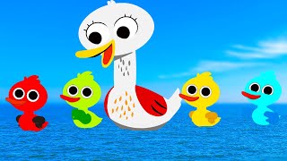 Five little ducks remix  Cartoon Animation Rhymes amp Songs for Children [upl. by Alaham]