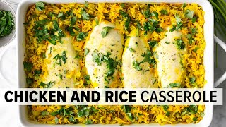 TURMERIC CHICKEN AND RICE CASSEROLE  easy amp healthy dinner recipe [upl. by Aennyl]