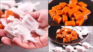 CHEWY CARAMEL TOFFEE RECIPE  MAKE CARAMEL TOFFEE AT HOME  EASY TOFFEE CANDY  NOven Foods [upl. by Quitt]