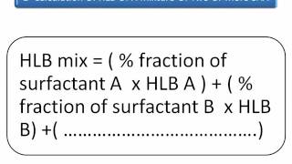 Hydrophilic Lipophilic Balance HLB [upl. by Sivam]