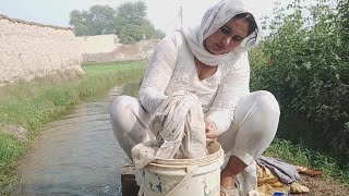 washing Clothes With Desi village style  Daily Routine  Pakistan Beauitiful Village Life [upl. by Marka]