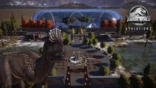 BUILDING A CRYOLOPHOSAURUS BIODOME  Jurassic World Evolution 2 Exhibit Build [upl. by Ronoel970]