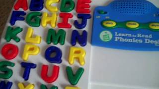 Leap Frog Learn to Read Phonics Desk System review [upl. by Eltotsira213]