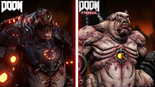 DOOM  Monsters Comparison  DOOM 2016 vs DOOM Eternal [upl. by Treb]