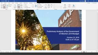 Preliminary analysis on Albertas Budget 2019 [upl. by Ydderf800]