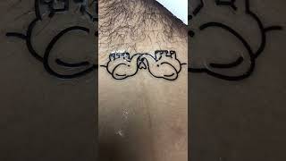 temporary tattoo beutiful elephant shorts shortsvideo [upl. by Eelram]